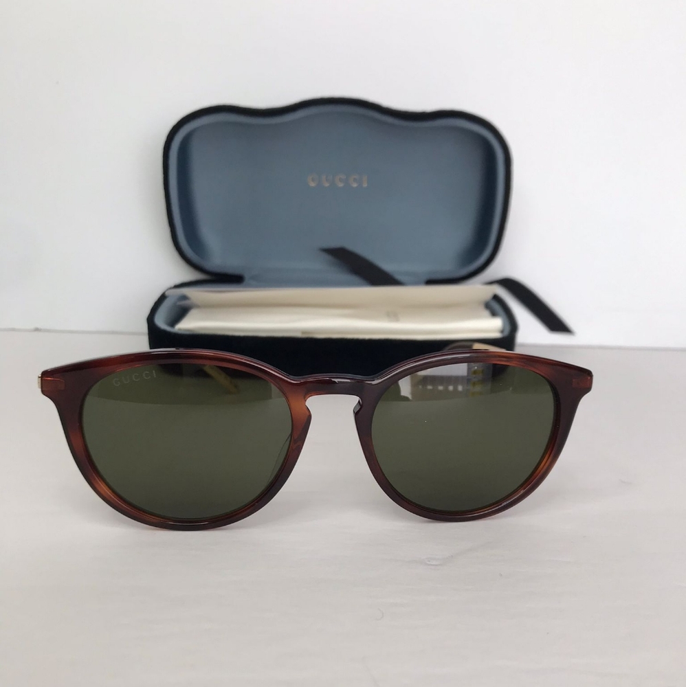 💯 original GG1048S002 Round Sunglasses Havana Gold - Picture 2 of 14